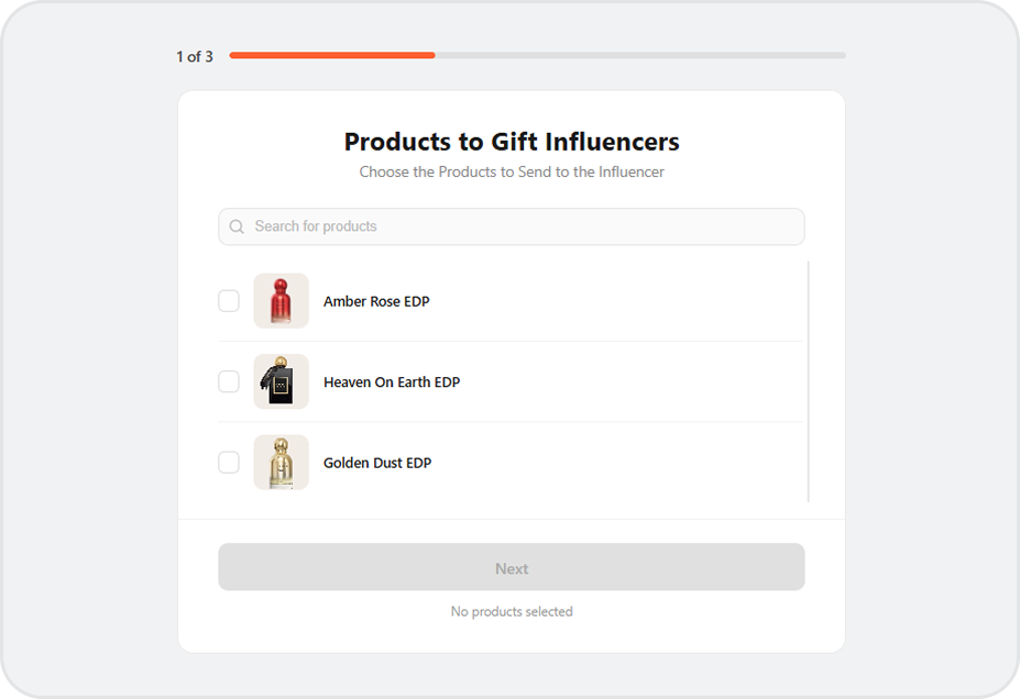 Choose Products to Gift